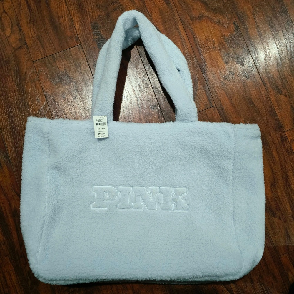 NWT Victoria's Secret PINK Plush Teddy Sherpa Tote